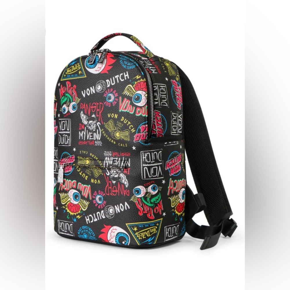 Von Dutch Multicolor Black Backpack